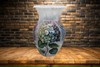 Glass VASE Decoupaged HYDRANGEAS Wedding Decor Shelf Sitter Vase Shabby Chic Victorian BoHo Decor Gift Idea - JAMsCraftCloset