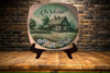 SQUARE Plastic PLATE Farmhouse Country Wall Art Shelf Sitter Decoupage FARMHOUSE DAISIES - WELCOME Handmade Gift Idea Crafters Delight - JAMsCraftCloset