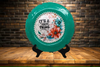 PLATE CHARGER TEAL AQUA PLASTIC ROUND DECOUPAGED Upcycled Repurposed Wall Art or Shelf Sitter IT IS A FOREVER THING Home Decor Wall Art Gift WEDDING - JAMsCraftCloset