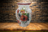 Glass VASE Decoupaged POPPIES Wedding Decor Shelf Sitter Vase Shabby Chic Victorian BoHo Decor Gift Idea - JAMsCraftCloset