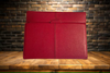 Vintage Leather Portfolio iPad Case RED 10” x 8.5” Tucked In Closure USED Shows Some Wear On Inside - JAMsCraftCloset
