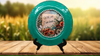 PLATE CHARGER TEAL AQUA PLASTIC ROUND DECOUPAGED Upcycled Repurposed Wall Art or Shelf Sitter WITH YOU I AM HOME Home Decor Wall Art Gift WEDDING - JAMsCraftCloset
