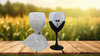 Stemware Glasses BRIDE and GROOM WINE Toasting Glasses WEDDING Hand Painted Black and White With Bling and Lace - JAMsCraftCloset