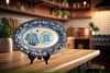 Plastic OVAL TRAY Farmhouse Country Home Holiday Decor BLUE AND WHITE MERRY CHRISTMAS Wall Art &nbsp;- JAMsCraftCloset
