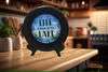 Pie Pan Metal Enamel Vintage Black LIFE IS BETTER AT THE LAKE Farmhouse Lake House Country Wall Art Handmade Decoupaged Hand Painted Repurposed Upcycled Gift Idea - JAMsCraftCloset