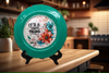 PLATE CHARGER TEAL AQUA PLASTIC ROUND DECOUPAGED Upcycled Repurposed Wall Art or Shelf Sitter IT IS A FOREVER THING Home Decor Wall Art Gift WEDDING - JAMsCraftCloset