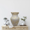 Glass VASES MOSS GREEN DAWN BLUE CASHEW TAN Decoupaged LACE and BLING Wedding Decor Shelf Sitter Lace Vase Shabby Chic Victorian BoHo Decor Gift Idea - JAMsCraftCloset