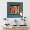 TRAY Pale Blue Plastic Square Decoupaged Hand Painted Upcycled Repurposed Wall Art SPRING FLORAL - HELLO Home Decor Wall Art Gift - JAMsCraftCloset
