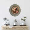 Galvanized Metal Round Charger Plate With Hanging Hook Decoupaged Farmhouse Country Coffee Bar Wall Art Shelf Sitter TIME FOR COFFEE Handmade Gift Idea - JAMsCraftCloset