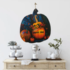 LARGE WOODEN PUMPKIN Handmade and Hand Painted Wall Art Shelf Sitter HAPPY FALL Decoupaged FALL Decor Gift Idea Door Decor Home Decor Unique - JAMsCraftCloset