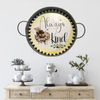 Galvanized Metal Round TRAY Farmhouse Country Shelf Sitter Wall Art ALWAYS BE KIND BEE DECOR Handmade Gift Idea &nbsp;- JAMsCraftCloset