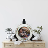 Glass PLATE Round WHITE FARM TRUCK -FARM PERFECT FARM Country Farmhouse Kitchen Shelf Sitter Handmade Decoupaged Repurposed Upcycled Birthday Gift Idea - JAMsCraftCloset
