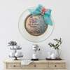 PLATE CHARGER CREAM With Brown Border PLASTIC ROUND DECOUPAGED Upcycled Repurposed Wall Art or Shelf Sitter LIFE IS LIKE A FLOWER Home Decor Gift WEDDING - JAMsCraftCloset