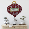 EXTRA LARGE RED WOODEN ORNAMENT Handmade and Hand Painted Wall Art Shelf Sitter MERRY CHRISTMAS Decoupaged Lace WINTER Decor Christmas Decor Gift Idea Door Decor Home Decor Unique - JAMsCraftCloset