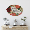 Hard Plastic OVAL TRAY Farmhouse Country Home Decor MERRY CHRISTMAS POINSETTIA Wall Art Cottage Chic Decor Kitchen Decor Victorian Christmas Holiday Decor Handmade Gift Idea &nbsp;- JAMsCraftCloset