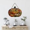 LARGE WOODEN PUMPKIN Handmade and Hand Painted Wall Art Shelf Sitter THANKFUL - PUMPKINS Decoupaged FALL Decor Gift Idea Door Decor Home Decor Unique - JAMsCraftCloset