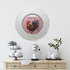 PLATE CHARGER WHITE PLASTIC ROUND Decoupaged Hand Painted Upcycled Repurposed Wall Art DATE NIGHT Home Decor Closet Wall Art Gift - JAMsCraftCloset