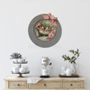 Galvanized Metal Round Charger Plate With Hanging Hook Decoupaged Farmhouse Country Wall Art Shelf Sitter WELCOME TO THE COOP Bathroom Decor Handmade Gift Idea - JAMsCraftCloset
