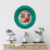 PLATE CHARGER TEAL AQUA PLASTIC ROUND DECOUPAGED Upcycled Repurposed Wall Art or Shelf Sitter IT IS A FOREVER THING Home Decor Wall Art Gift WEDDING - JAMsCraftCloset
