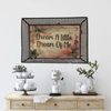 TRAY GRAY METAL Rectangle Decoupaged Hand Painted Upcycled Repurposed Wall Art DREAM A LITTLE DREAM OF ME Home Decor Decor LOVE Wall Art Gift - JAMsCraftCloset