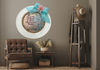PLATE CHARGER CREAM With Brown Border PLASTIC ROUND DECOUPAGED Upcycled Repurposed Wall Art or Shelf Sitter LIFE IS LIKE A FLOWER Home Decor Gift WEDDING - JAMsCraftCloset