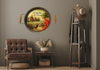 Galvanized Metal Round TRAY Farmhouse Country Shelf Sitter Wall Art A LITTLE PIECE OF HEAVEN Farm Chickens Floral Handmade Gift Idea &nbsp;- JAMsCraftCloset