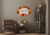 Hard Plastic OVAL TRAY Farmhouse Country Leaves, Acorns, Wheat Wall Art HAPPY FALL Cottage Chic Victorian Decor Handmade Gift Idea {{ JAMsCraftCloset }}