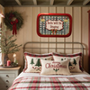 Metal Tray RED - BELLS WILL BE RINGING - HOLIDAY Wall Art Handmade Decoupaged Upcycled Metal Tray Gift - JAMsCraftCloset