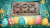 Antique West Virginia Roof Slate Decoupaged EASTER SLATE WALL ART Happy Easter - 3 Cute Eggs - Handmade Unique EASTER Holiday Decoration Home Decor Gift - JAMsCraftCloset