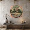 SQUARE Plastic PLATE Farmhouse Country Wall Art Shelf Sitter Decoupage FARMHOUSE DAISIES - WELCOME Handmade Gift Idea Crafters Delight - JAMsCraftCloset