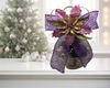 Dollar Tree Bowl Large Handmade Purple Ornament With Bulbs Fireplace Mantel or Hearth, Shelf Sitter, Counter, Table Centerpiece Decor Unique Christmas Holiday Decoration Gift Idea - JAMsCraftCloset