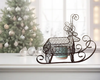 Sleigh Holiday Christmas Vintage Metal and Wire BROWN REINDEER Unique Shelf Sitter Gift Idea Holiday Decor-Christmas Decor-Home Decor-Country Decor-Gift-Storage - JAMsCraftCloset