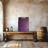 Vintage DEXAS Purple Hard Plastic Slimcase Clipboard Container Portfolio With Storage and Clasp Closure USED - JAMsCraftCloset