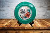 PLATE CHARGER TEAL AQUA PLASTIC ROUND DECOUPAGED Upcycled Repurposed Wall Art or Shelf Sitter IT IS A FOREVER THING Home Decor Wall Art Gift WEDDING - JAMsCraftCloset