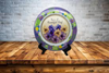 PLATE FLORAL PLASTIC ROUND DECOUPAGED Upcycled Repurposed Wall Art or Shelf Sitter HAVE A BEAUTIFUL DAY YELLOW Background Home Decor Wall Art Gift WEDDING - JAMsCraftCloset