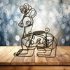 Reindeer Candle Holder Vintage Twisted Heavy Rope Wire Holiday Christmas Centerpiece Gift Idea Collectible - JAMsCraftCloset