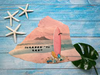 Antique West Virginia Roof Decoupaged SURFS UP - Beach Theme 3-D Embellishments Shells and Sand Handmade Wall Art Unique Beach Lake House Gift- JAMsCraftCloset