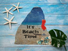 Antique West Virginia Roof Decoupaged ITS BEACH TIME Beach Theme 3-D Embellishments Shells and Sand Handmade Wall Art Unique Beach Lake House Gift - JAMsCraftCloset