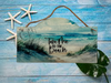 Galvanized Metal BEACH Positive Saying Sign Decoupaged Farmhouse Country Wall Art Home Decor Handmade Gift Idea - JAMsCraftCloset
