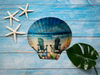 LARGE SCALLOP SEASHELL Aqua Teal LET YOUR HEART DRIFT WHERE THE WAVES TAKE YOU- BEACH COASTAL DECOR Wall Art Handmade Hand Painted DECOUPAGED Repurposed Upcycled Gift - JAMsCraftCloset