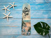 FAN BLADE Wall Art BEACH THEME Upcycled Hand Painted Decoupage With Shell - Bling ON BEACH TIME Handmade Home Decor Unique - JAMsCraftCloset