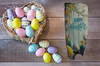Antique West Virginia Roof Slate Decoupaged EASTER SLATE WALL ART Happy Easter Eggs Tulips Tree Yellow Flowers - Handmade Unique EASTER Holiday Decoration Home Decor Gift - JAMsCraftCloset
