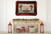 PLASTIC Tray Sparkly RED - CHRISTMAS IS DOING SOMETHING EXTRA FOR SOMEONE - HOLIDAY Wall Art Handmade Decoupaged Upcycled Metal Tray Gift - JAMsCraftCloset