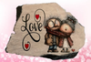 Antique West Virginia Roof Decoupaged LOVE - ELDERLY COUPLE - Valentine/Love Theme Handmade Wall Art Unique Home Decor Gift- JAMsCraftCloset