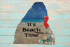 Antique West Virginia Roof Decoupaged ITS BEACH TIME Beach Theme 3-D Embellishments Shells and Sand Handmade Wall Art Unique Beach Lake House Gift - JAMsCraftCloset