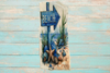 Antique West Virginia Roof Decoupaged BEACH ARROW Beach Theme Handmade Wall Art Unique Beach Lake House Gift - JAMsCraftCloset