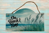 Galvanized Metal BEACH Positive Saying Sign Decoupaged Farmhouse Country Wall Art Home Decor Handmade Gift Idea - JAMsCraftCloset