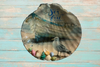LARGE SCALLOP SEASHELL Aqua Teal LET THE SEA SET YOU FREE- BEACH COASTAL DECOR Wall Art Handmade Hand Painted DECOUPAGED Repurposed Upcycled Gift - JAMsCraftCloset