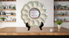 WHITE PLASTIC ROUND DEVILED EGG HOLDER Decoupaged Hand Painted IM HERE FOR THE DEVILED EGGS - Home KITCHEN Decor Shelf Sitter - JAMsCraftCloset