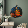 LARGE WOODEN PUMPKIN Handmade and Hand Painted Wall Art Shelf Sitter HAPPY FALL Decoupaged FALL Decor Gift Idea Door Decor Home Decor Unique - JAMsCraftCloset